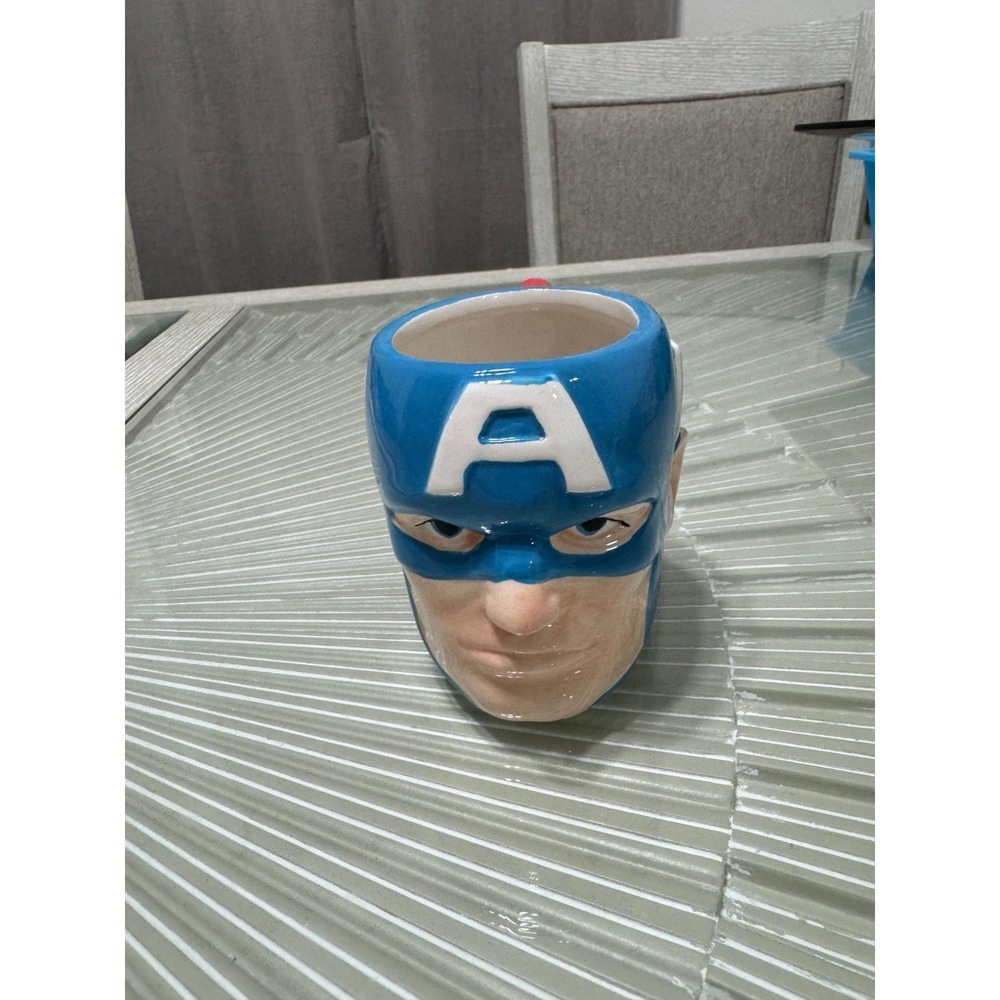 Marvel Captain America 3D Sculpted Ceramic Mug Avenger Face Coffee Cup